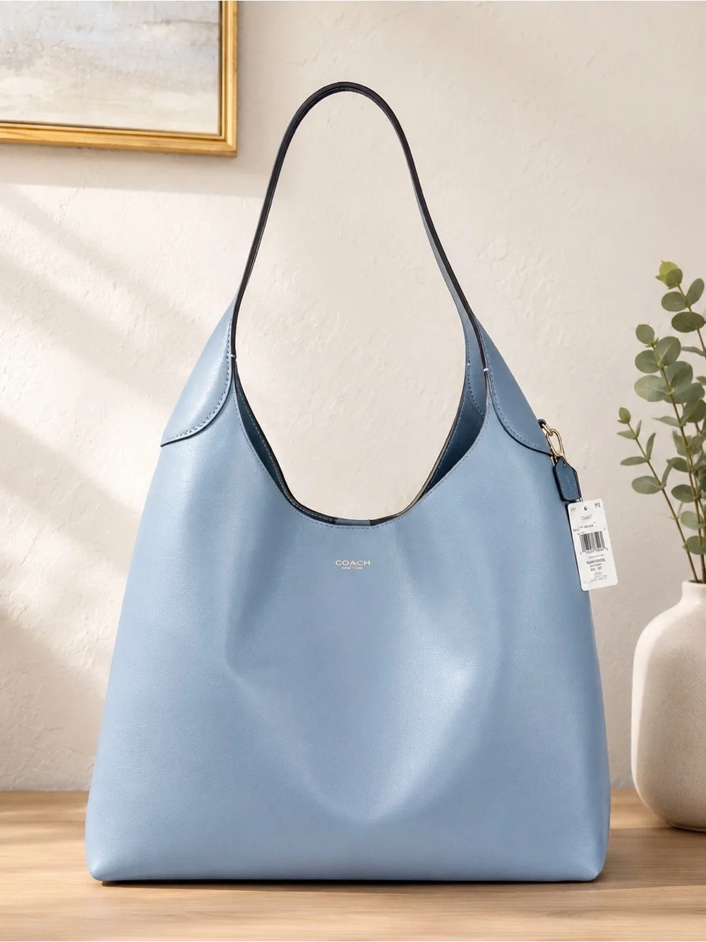 New Coach Leather Bluebell Brooklyn 39 Shoulder Bag